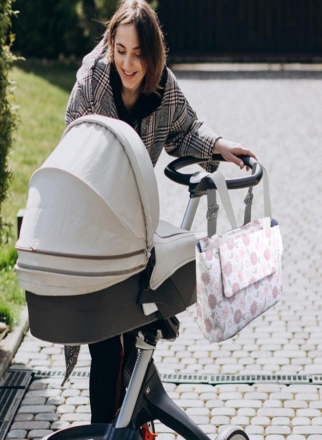 WedFeir Universal Stroller Organizer with Insulated Cup Holder and Phone Bag, Stroller Bag Caddy Organizer Accessories for Stroller like Uppababy, Baby Jogger, Britax, BOB, Umbrella and Pet Stroller. - Image 4